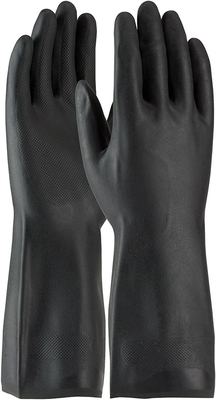 22 Mil Neoprene Chemical Gloves Flock rayé 13 avance les gants petit à petit en caoutchouc de main du néoprène