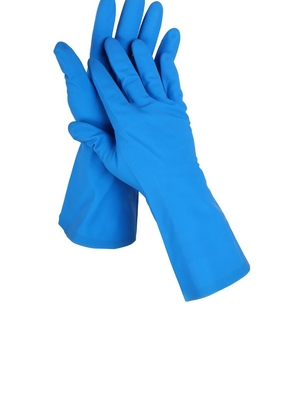 Nitriles résistants de Mil Household Task Gloves Blue des gants 15 de dissolvant de nitriles de cuisine