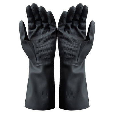 22 Mil Neoprene Chemical Gloves Flock rayé 13 avance les gants petit à petit en caoutchouc de main du néoprène