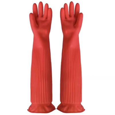 Gant extra-long de nettoyage de la cuisine 120G/Pair des gants 45CM de latex de manchette de XL