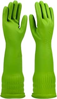 Gant extra-long de nettoyage de la cuisine 120G/Pair des gants 45CM de latex de manchette de XL