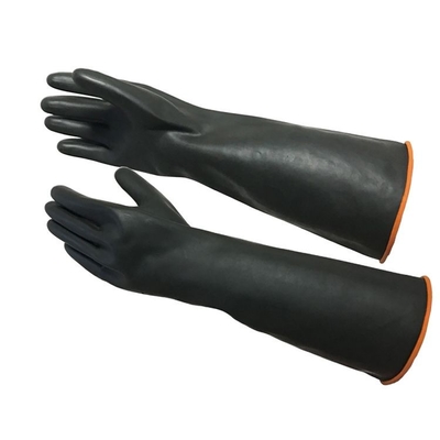 Les gants en caoutchouc résistants de main d'épaississement 45CM se sont assemblés les gants en caoutchouc extra-longs