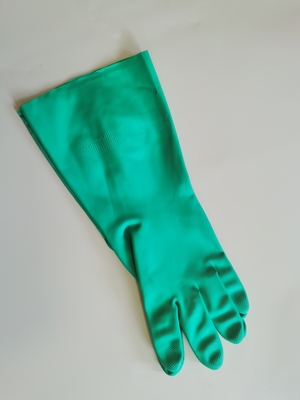 Nitriles résistants de 18 de Mil Green Nitrile Glove Heat de résistance gants de produit domestique
