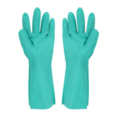 15 Mil épaisseur gant de nitrile vert CE certifié Manche non perlées Gants jetables durables pour manipulation alimentaire de laboratoire médical