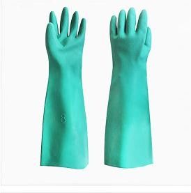 22 Mil Gants de nitrile verts à revêtement non défilé