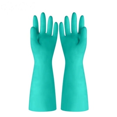 utilisation industrielle résistante chimique des gants 45CM de nitriles de 22mil Unflocked
