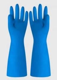 Les boutons des doigts texturés Gants en nitrile bleu Ambidextre et résistant à certains produits chimiques Parfait pour les usages médicaux et industriels