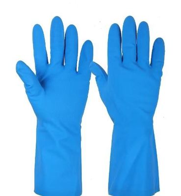 Les boutons des doigts texturés Gants en nitrile bleu Ambidextre et résistant à certains produits chimiques Parfait pour les usages médicaux et industriels