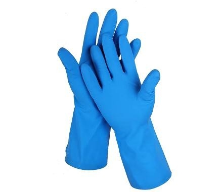 18 gants de nitriles de Mil Gloves Blue Nitrile Kitchen 330mm pour l'usage chimique