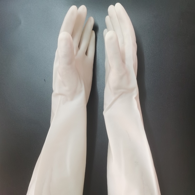 gants résistants Unflock de nitriles de 38cm rayant 15 Mil Dishwashing Cleaning Gloves
