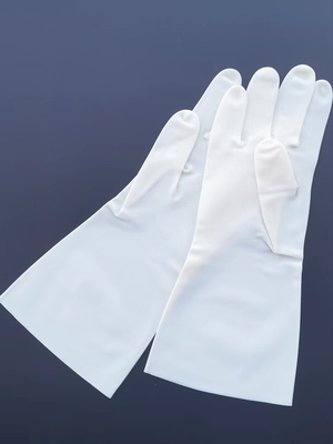Vaisselle blanche Unflock de gants de nitriles rayant 13 pouces de restaurant de gants de nitriles