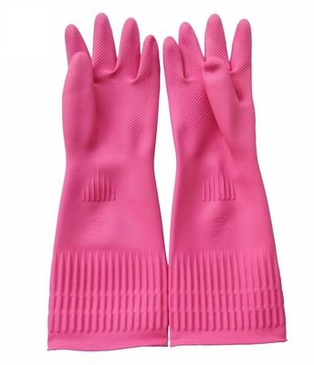 latex de nettoyage de la fuite 38CM de gants de la cuisine 100G/Pair l'anti a rayé des gants