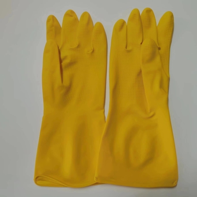 gants résistants chimiques de latex de 30-32cm épaississant le gant industriel de latex