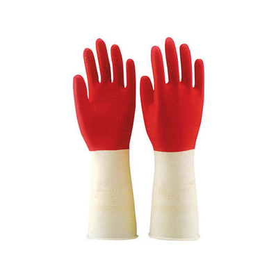 Cuisine industrielle du gant 32CM de latex de ménage assemblée rayant le gant de lavage de plat