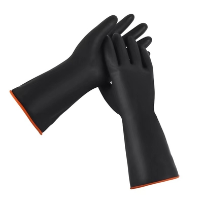 Doublure assemblée résistante de gants en caoutchouc industriels de résistance chimique