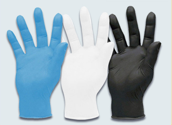 gants noirs d'examen de nitriles de nitriles du gramme 4g d'examen de gants de bactéries jetables bleues d'isolat