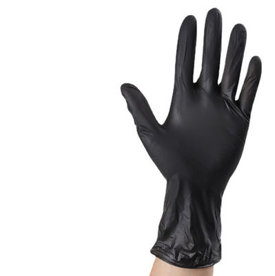 Quantité d'emballage Sac de 100 pièces Gants en nitrile noir résistants aux acides Gants de qualité industrielle adaptés à la manipulation de substances acides corrosives