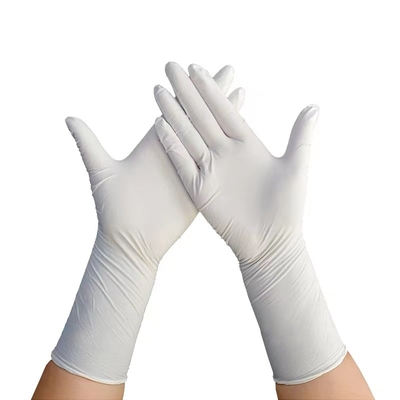 Gant blanc de nitriles de résistance chimique de gramme du gant 7g de nitriles de résistance dissolvante