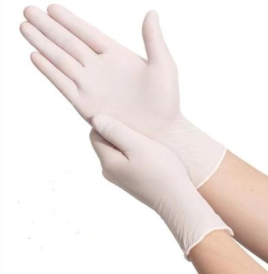 Gants sûrs jetables d'examen de nitriles de la santé 7g d'anti gants blancs d'allergie