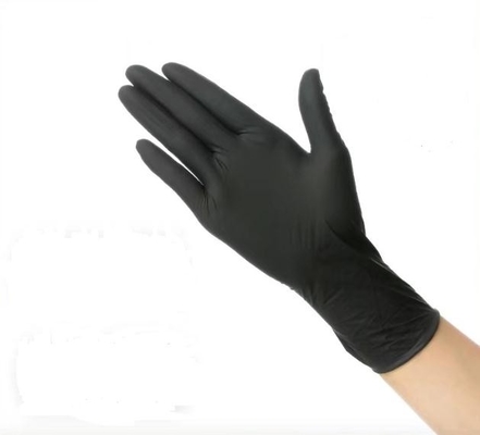 Grand gant industriel médical de nitriles de nourriture de gants noirs jetables de nitriles