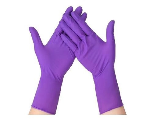 Gants jetables d'anti nitriles pourpres d'allergie nettoyage de cuisine de 12 de pouce gants de nitriles