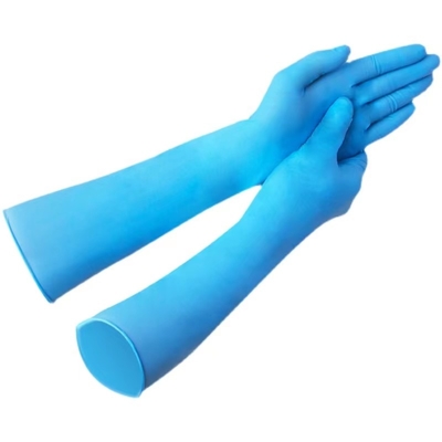 16 pouces de gant jetable de nitriles de nitriles de gants industriels d'examen grands