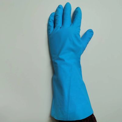Gant bleu de Mil UnFlocked Lining Chemical Nitrile des gants 11 de nitriles de la résistance d'huile XL
