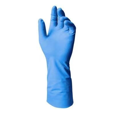 Les nitriles bleus de gants industriels imperméabilisent 8 Mil Nitrile Gloves Chemical Protection