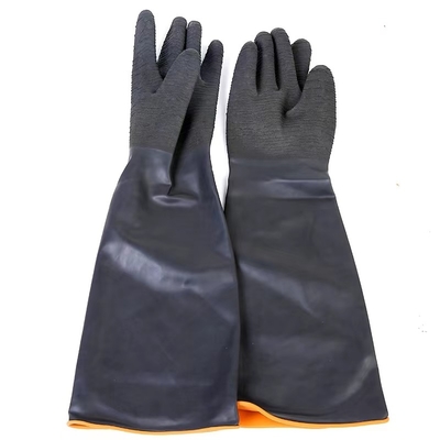 Ridez le revêtement assemblé par 55Cm en caoutchouc résistant en caoutchouc de gants industriels