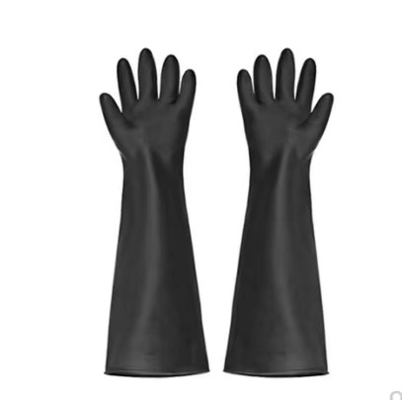 gants de latex de 50Cm nettoyant les gants industriels de latex de manchette extra-longue d'épaississement