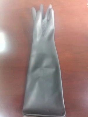 Les gants extra-longs de latex de manchette d'épaississement 60Cm XL s'assemblent les gants rayés de latex