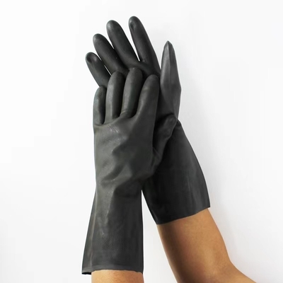 Gants résistants chimiques du néoprène noir 13 pouces d'alcool résistant