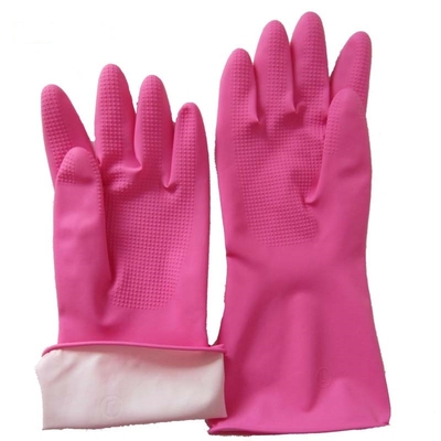 Gants à manchette en latex résistant aux produits chimiques et aux perforations avec paume et doigts texturés