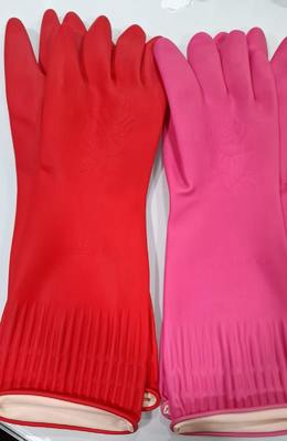 Lentilles en latex à manchette plus longue Gants en latex rose naturel rouge vert petit moyen grand X grand Gants flexibles pour la transformation des aliments