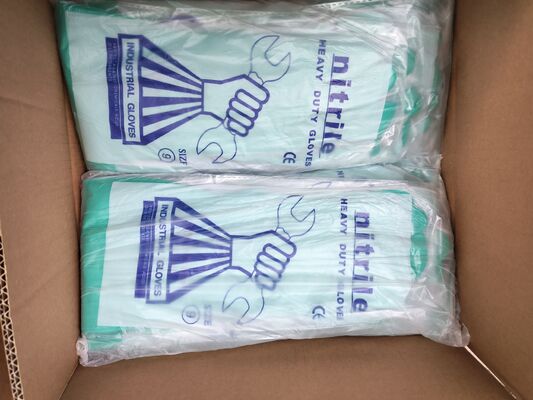 Gant en nitrile vert, ambidextre, testé pour la chimiothérapie, résistant aux produits chimiques, de protection industrielle, jetable