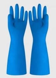 Les boutons des doigts texturés Gants en nitrile bleu Ambidextre et résistant à certains produits chimiques Parfait pour les usages médicaux et industriels