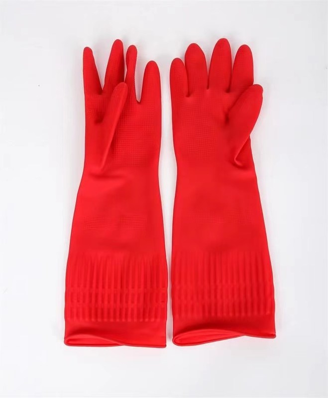 Gants de nettoyage extrêmement longs résistants aux produits chimiques Conçus pour le nettoyage des salles de bains Gants de protection faciles à nettoyer et durables