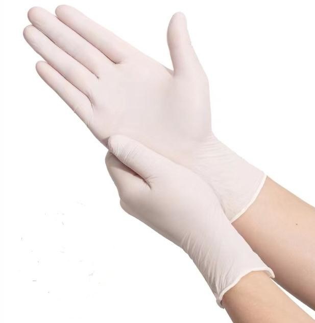 Gants sûrs jetables d'examen de nitriles de la santé 7g d'anti gants blancs d'allergie