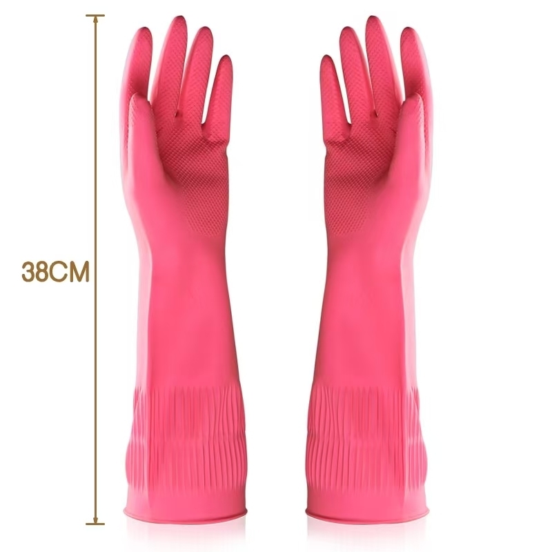 100 g par paire épaisseur des doigts manchette extra longue gants en latex résistant à l'eau fort petit moyen grand x grand gants de sécurité