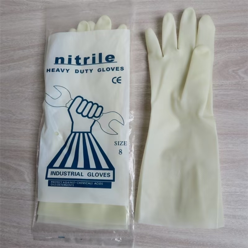 Gants de vaisselle en nitrile de 33 CM de long, résistants, durables et flexibles, adaptés aux opérations de lavage intensives.
